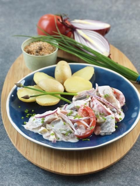 Hareng fumé à la crème et pommes de terre nouvelles