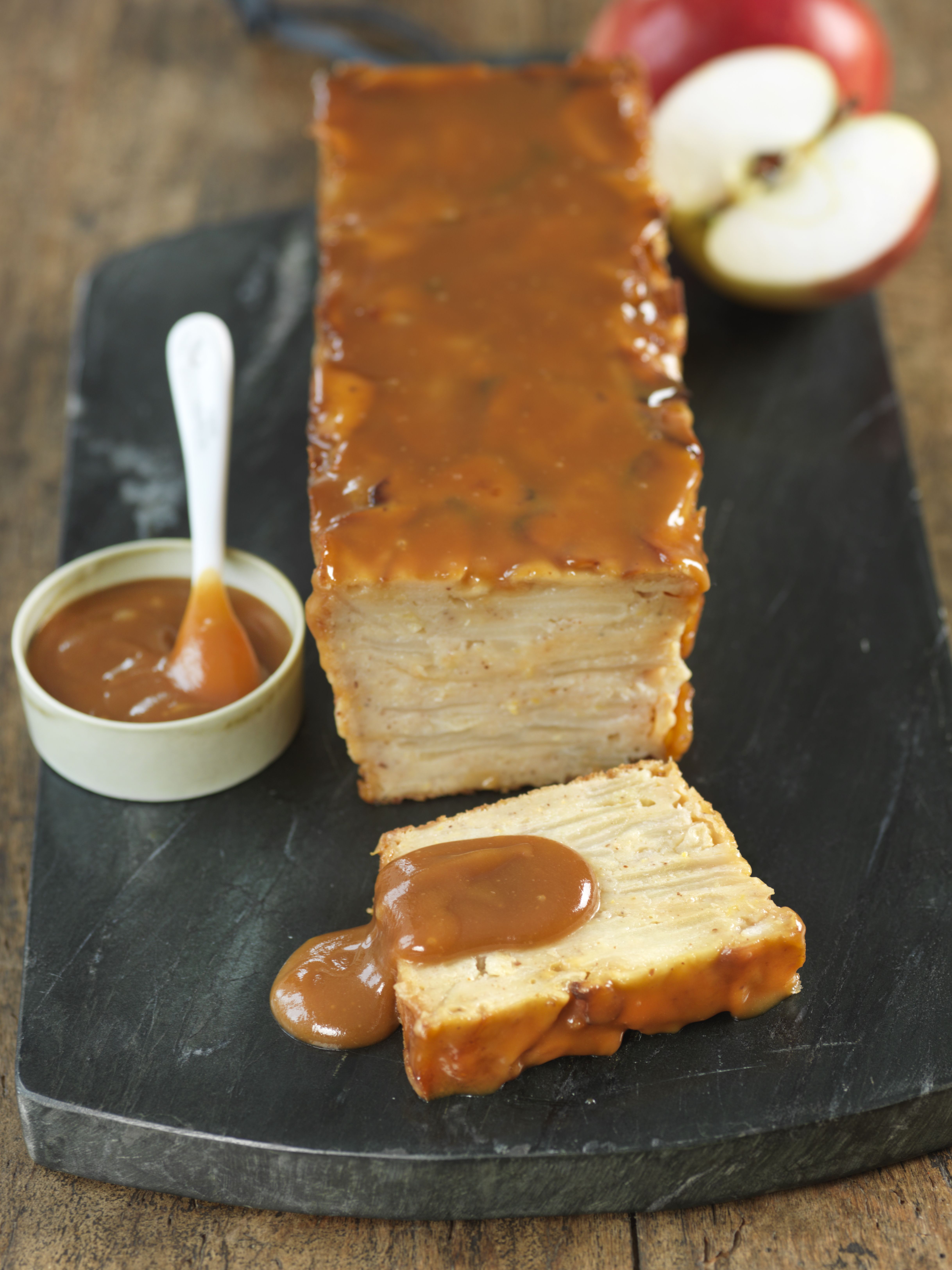 Invisible aux pommes, caramel beurre salé